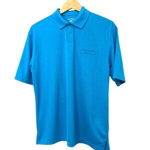 REEL LEGENDS Fishing Polo Bright Blue Short Sleeve Vented NWOT Size Small